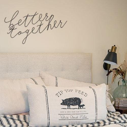 Better Together Wire Script Wall Words - The Fox Decor
