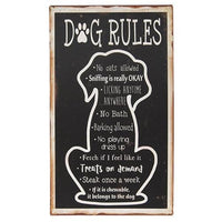 Thumbnail for Dog Rules Metal Sign