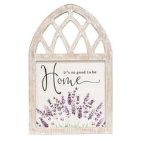 Thumbnail for It's So Good To Be Home Lavender Wood Cathedral Sign - The Fox Decor