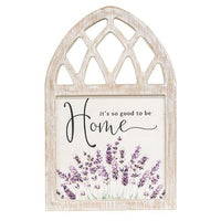 Thumbnail for It's So Good To Be Home Lavender Wood Cathedral Sign