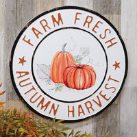 Thumbnail for Farm Fresh Autumn Harvest Round Metal Sign
