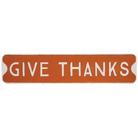 Thumbnail for Give Thanks Orange Metal Sign