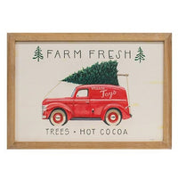 Thumbnail for Village Toys Farm Fresh Christmas Trees Wood Sign