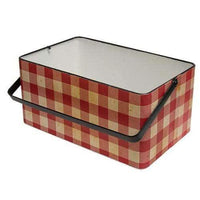 Red Buffalo Check Metal Basket - The Fox Decor