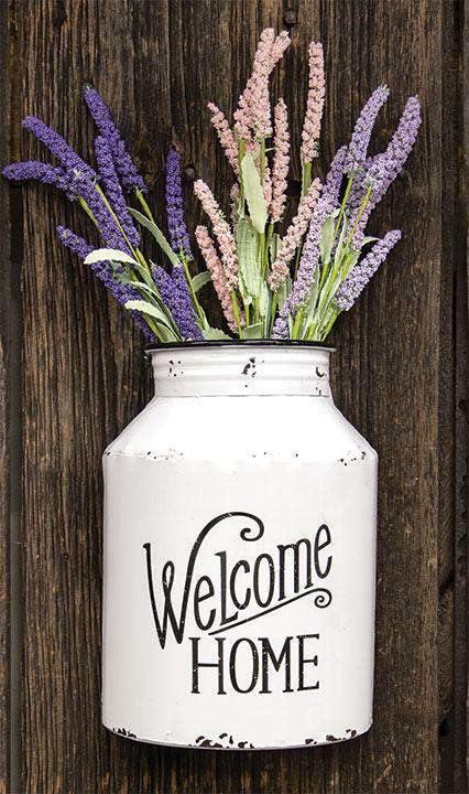 Welcome Home Metal Wall Milk Can - The Fox Decor
