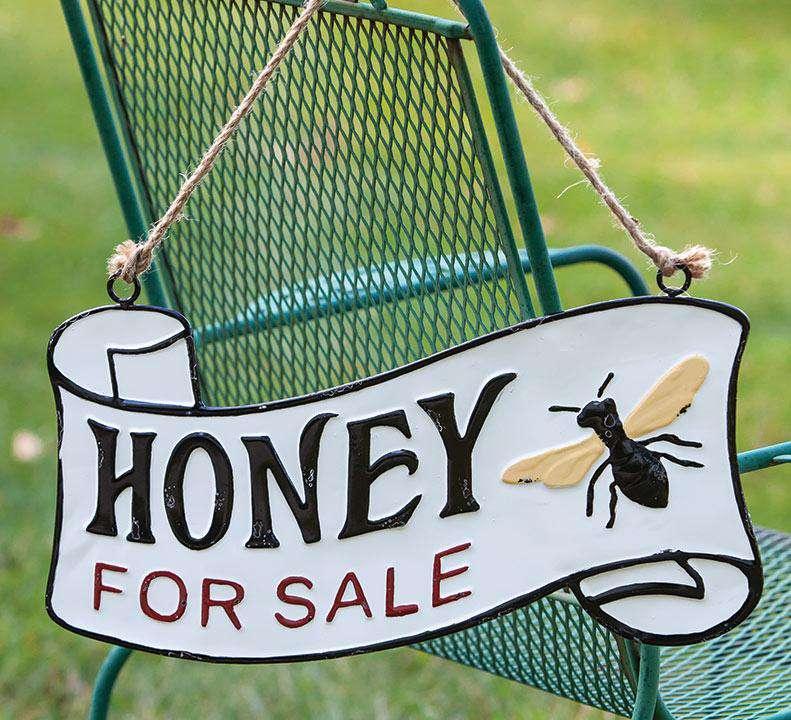 Honey For Sale Vintage Metal Hanger - The Fox Decor