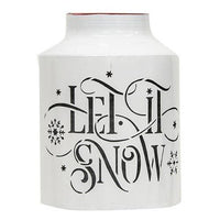 Thumbnail for Let It Snow Half Milk Can Luminary - The Fox Decor