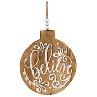 Thumbnail for Believe Engraved Bulb Ornament Sign