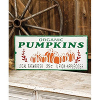 Thumbnail for Organic Pumpkins Distressed Metal Sign