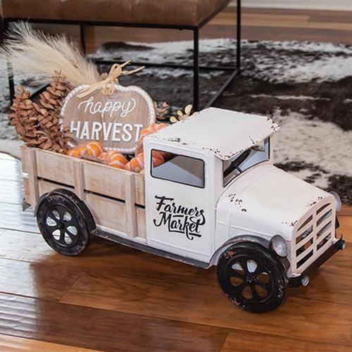 Ivory Metal Farmer's Market Truck - The Fox Decor