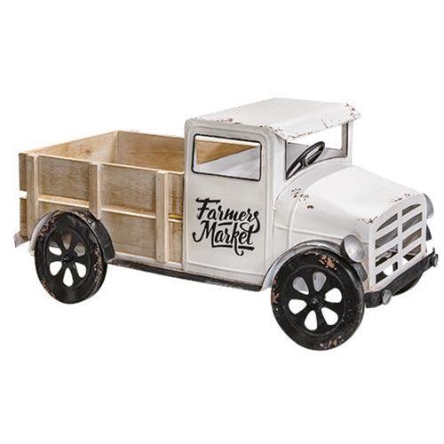 Ivory Metal Farmer's Market Truck - The Fox Decor