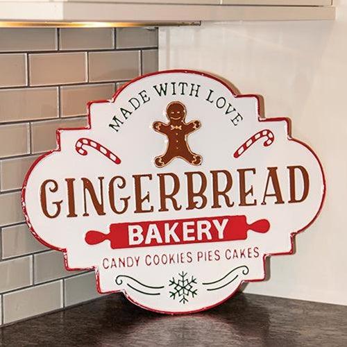 Gingerbread Bakery Metal Sign