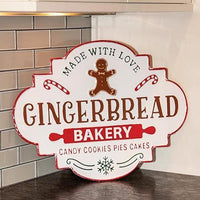 Gingerbread Bakery Metal Sign - The Fox Decor