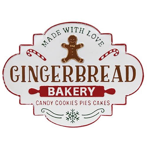 Gingerbread Bakery Metal Sign