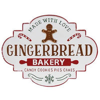 Gingerbread Bakery Metal Sign - The Fox Decor