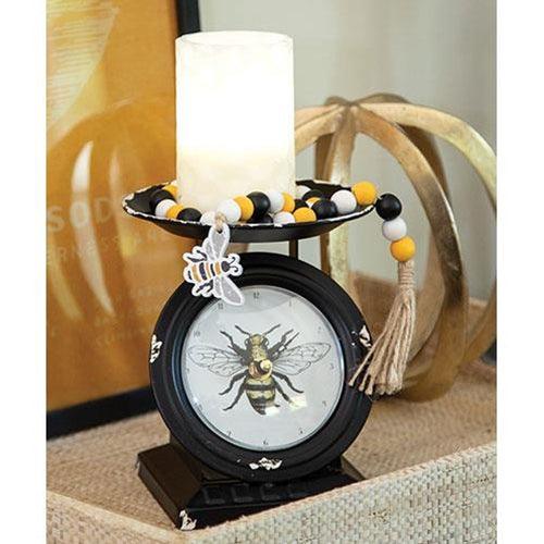 Vintage Bee Black Old Town Scale Clock