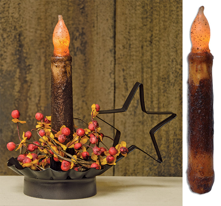 6" Burnt Mustard Timer Taper - The Fox Decor
