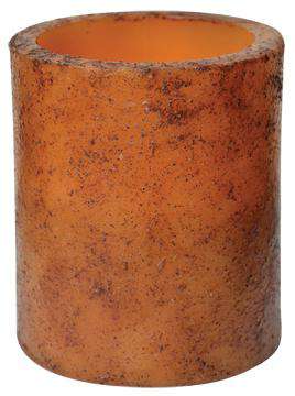 3.5" Burnt Mustard Timer Pillar Candle - The Fox Decor