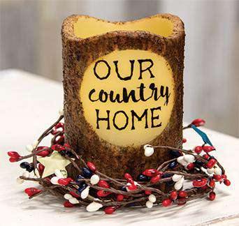 Our Country Home Timer Pillar Candle