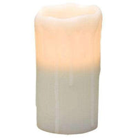 Thumbnail for White Dripped Pillar Candle 6 inch