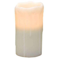 Thumbnail for White Dripped Pillar Candle 6 inch