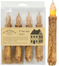 Thumbnail for 4/Pkg, Burnt Ivory Timer Tapers - The Fox Decor