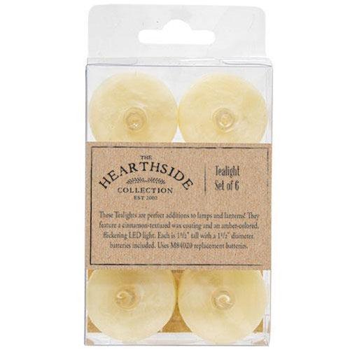 6/Pkg, Ivory LED Tealights - The Fox Decor