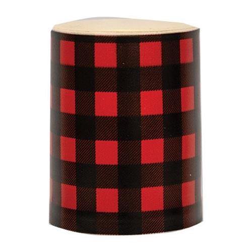 Red Large Buffalo Check Timer Pillar 4" - The Fox Decor