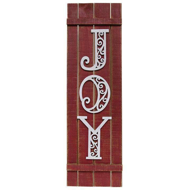 Joy Shutter Hanging Sign - The Fox Decor