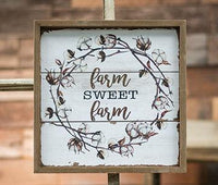 Thumbnail for Farm Sweet Farm Cotton Sign - The Fox Decor