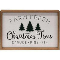 Thumbnail for Farm Fresh Christmas Trees Framed Wall Sign - The Fox Decor