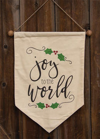 Thumbnail for Joy to the World Fabric Wall Hanging - The Fox Decor