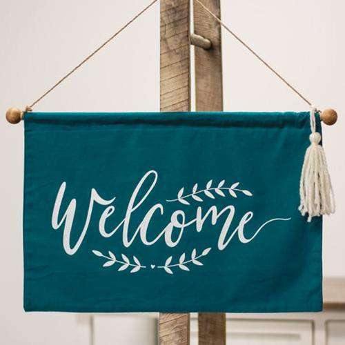 Welcome Fabric Wall Hanging