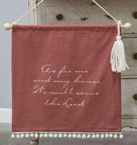 Thumbnail for As For Me and My House Fabric Wall Hanging - The Fox Decor