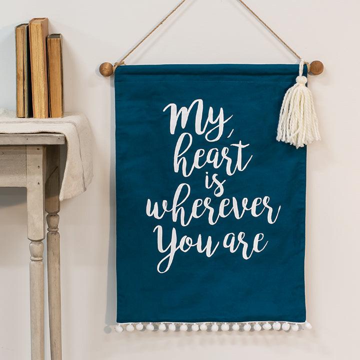 My Heart Fabric Wall Hanging