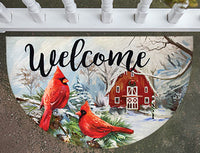 Thumbnail for Winter Cardinal Welcome Mat