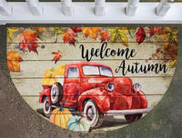 Thumbnail for Red Truck Autumn Welcome Mat