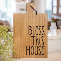 Thumbnail for Bless this House Wooden Cutting Board Wall Hanging