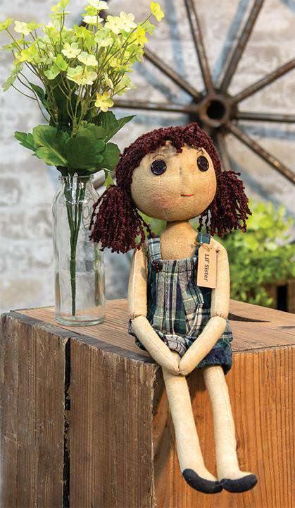Lil' Sister Doll Primitive doll with weighted base - The Fox Decor