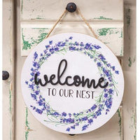 Thumbnail for Welcome To Our Nest Wooden Wall Hanging - The Fox Decor