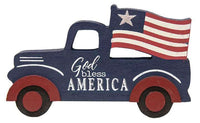 Thumbnail for God Bless America Wooden Truck Sitter - The Fox Decor