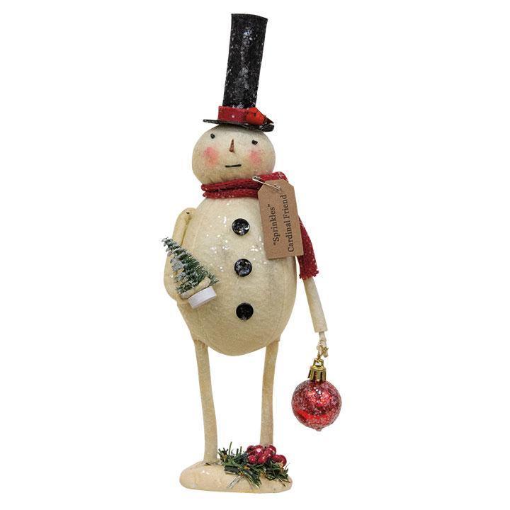 Sprinkles Cardinal Friend Snowman - The Fox Decor