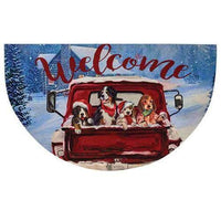 Thumbnail for Red Truck Christmas Welcome Mat - The Fox Decor