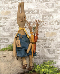Thumbnail for Horace Bunny Primitive Fabric Doll with Metal Whiskers - The Fox Decor