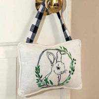 Thumbnail for Bunny Floral Portrait Pillow Ornament - The Fox Decor