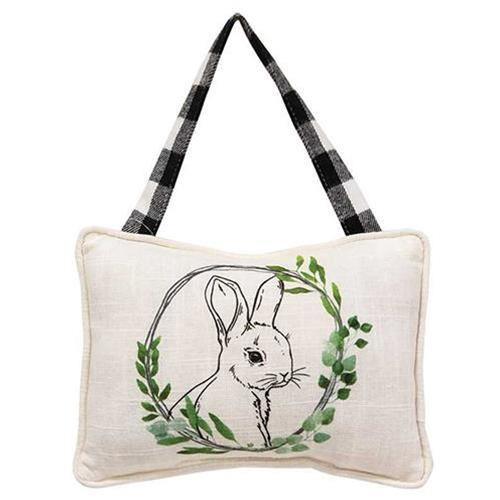 Bunny Floral Portrait Pillow Ornament - The Fox Decor