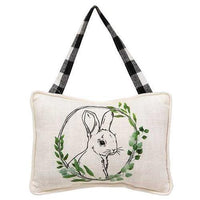 Thumbnail for Bunny Floral Portrait Pillow Ornament - The Fox Decor