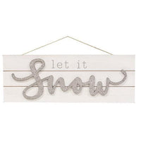 Thumbnail for Sparkle Let It Snow Pallet Sign - The Fox Decor