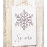 Thumbnail for Sparkle Snowflake Let It Snow Pallet Sign
