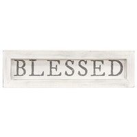 Thumbnail for Blessed White Framed Sign - The Fox Decor
